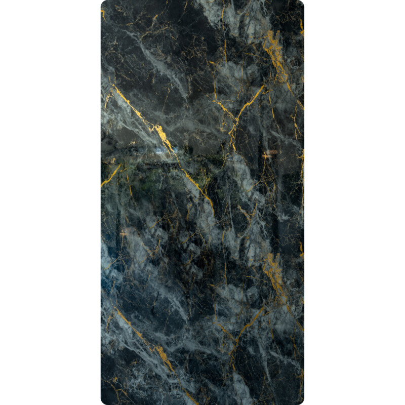 Panou PVC model albastru închis cu inserții aurii