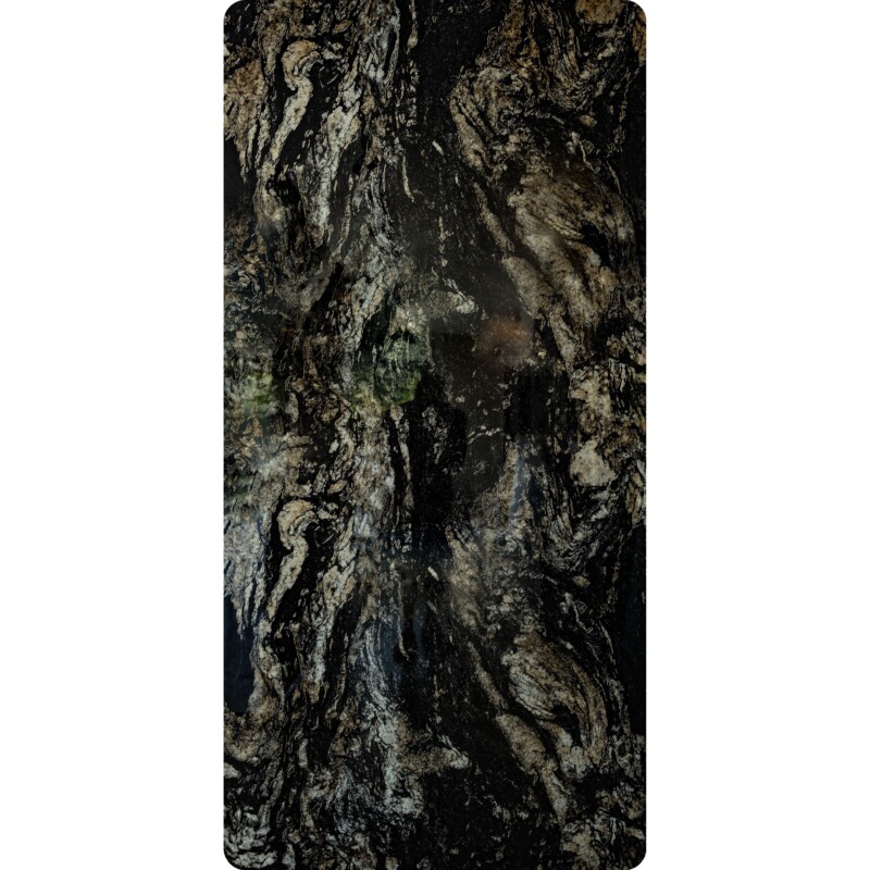 Panou PVC negru cu inserții aurii